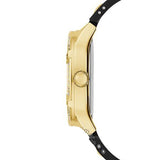 Guess Duchess Crystals Gold Dial Black Silicon Strap Watch For Women - GW0619L2 Authentic Buy Shop Now