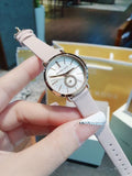 Michael Kors Petite Portia Silver Dial Pink Rubber Strap Watch For Women - MK2735 Authentic Buy Shop Now