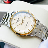 Tissot Luxury Powermatic 80 Gold Dial Silver Steel Strap Watch For Men - T086.407.22.261.00 Authentic Buy Shop Now