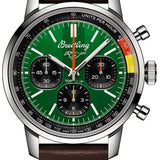 Breitling Top Time B01 Ford Mustang Green Dial Brown Leather Strap Watch for Men - AB01762A1L1X1 Authentic Buy Shop Now