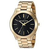 Michael Kors Runway Black Dial Gold Steel Strap Watch for Women - MK3478 Authentic Buy Shop Now