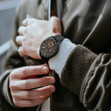 Fossil Machine Chronograph Black Dial Black Leather Strap Watch for Men - FS5586 Authentic Buy Shop Now