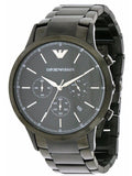 Emporio Armani Dress Chronograph Quartz Black Dial Black Stainless Steel Strap Watch For Men - AR2485 Authentic Buy Shop Now