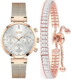 Hugo Boss Flawless White Dial Gold Mesh Bracelet Watch for Women - 1502553 Authentic Buy Shop Now