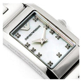 Emporio Armani Donna Mother Of Pearl White Dial Silver Steel Strap Watch for Women - AR3167 Authentic Buy Shop Now