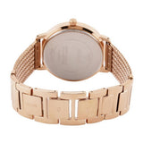 Guess Willow Crystal Blue Dial Rose Gold Mesh Bracelet Watch For Women - W0836L1 Authentic Buy Shop Now