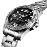 Breitling Aerospace Evo Black Dial Silver Steel Strap Watch for Men - E79363101B1E1 Authentic Buy Shop Now