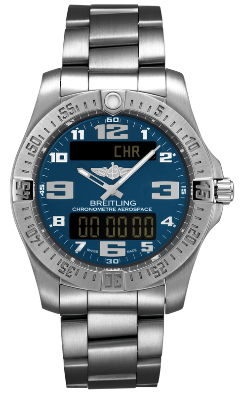 Breitling Aerospace Evo Blue Dial Silver Steel Strap Watch for Men - E79363101C1E1 Authentic Buy Shop Now