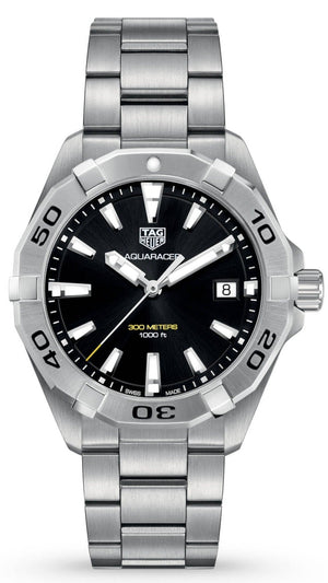 Tag Heuer Aquaracer Black Dial Silver Steel Strap Watch for Men - WBD1110.BA0928 Authentic Buy Shop Now
