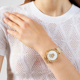 Versace Palazzo Empire Greca White Dial Gold Mesh Bracelet Watch for Women - VEDV00619 Authentic Buy Shop Now