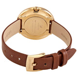 Swarovski Crystalline Pure White Dial Brown Leather Strap Watch for Women - 5275040 Authentic Buy Shop Now
