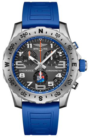 Breitling Endurance Pro Ironman World Championship Grey Dial Blue Rubber Strap Watch for Men - E823103A1M1S1 Authentic Buy Shop Now