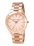 Michael Kors Runway Rose Gold Dial Rose Gold Steel Strap Watch for Women - MK3336 Authentic Buy Shop Now