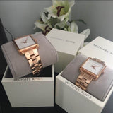 Michael Kors Lake Quartz White Dial Rose Gold Steel Strap Watch For Women - MK3645 Authentic Buy Shop Now