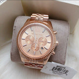 Michael Kors Lexington Rose Gold Dial Rose Gold Steel Strap Watch for Men - MK8319 Authentic Buy Shop Now