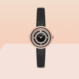 Emporio Armani Rosa Two Hand Black Dial Black Leather Strap Watch For Women - AR11493 Authentic Buy Shop Now