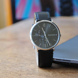 Tommy Hilfiger Brooklyn Black Dial Black Leather Strap Watch for Men - 1791509 Authentic Buy Shop Now