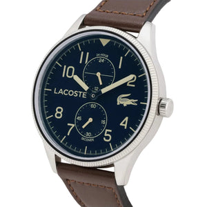 Lacoste Continental Blue Dial Brown Leather Strap Watch for Men - 2011040 Authentic Buy Shop Now