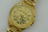 Michael Kors Brecken Chronograph Gold Dial Gold Steel Strap Watch For Men - MK8934 Authentic Buy Shop Now
