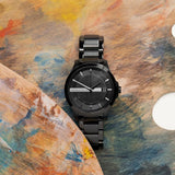 Armani Exchange Hampton Black Dial Black Steel Strap Watch For Men - AX7101 Authentic Buy Shop Now
