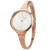 Calvin Klein Lively White Dial Rose Gold Steel Strap Watch for Women - K4U23626 Authentic Buy Shop Now