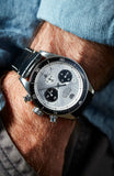 Tag Heuer Autavia Chronometer Flyback Chronograph Silver Dial Black Leather Strap Watch for Men - CBE511B.FC8279 Authentic Buy Shop Now