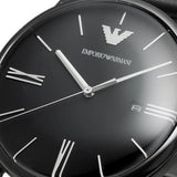 Emporio Armani Minimalist Analog Black Dial Black Leather Strap Watch For Men - AR11573 Authentic Buy Shop Now