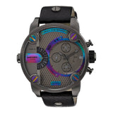Diesel Badass Chronograph Anthracite Dial Black Leather Strap Watch For Men - DZ7270 Authentic Buy Shop Now