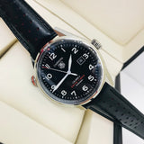 Tag Heuer Carrera Calibre 5 Drive Timer Black Dial Black Leather Strap Watch for Men - WAR2A10.FC6337 Authentic Buy Shop Now