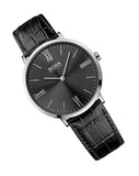 Hugo Boss Jackson Black Dial Black Leather Strap Watch for Men - 1513369 Authentic Buy Shop Now