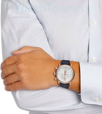 Emporio Armani Aviator Silver Dial Blue Leather Strap Watch For Men - AR11123 Authentic Buy Shop Now