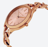 Michael Kors Slim Runway Rose Gold Dial Rose Gold Steel Strap Watch for Women - MK3223 Authentic Buy Shop Now