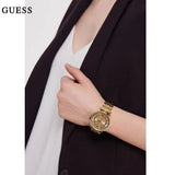 Guess Montauk Gold Dial Gold Steel Strap Watch for Women - W0933L2 Authentic Buy Shop Now