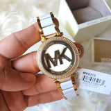 Michael Kors Parker White Dial Two Tone Steel Strap Watch for Women - MK6313 Authentic Buy Shop Now