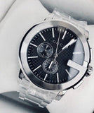 Gucci G Chrono Black Dial Silver Steel Strap Watch For Men - YA101204 Authentic Buy Shop Now