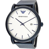 Emporio Armani Luigi Quartz White Dial Blue Mesh Bracelet Watch For Men - AR11025 Authentic Buy Shop Now