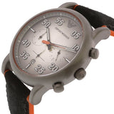 Emporio Armani Chronograph Quartz Grey Dial Black Leather Strap Watch For Men - AR11174 Authentic Buy Shop Now