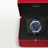 Cartier Ballon Bleu De Cartier Blue Dial Blue Leather Strap Watch for Men - WSBB0027 Authentic Buy Shop Now