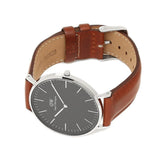 Daniel Wellington Classic St Mawes Black Dial Brown Leather Strap Watch For Men - DW00100130 Authentic Buy Shop Now
