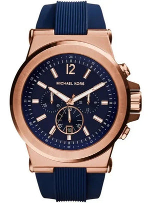 Michael Kors Dylan Blue Dial Blue Rubber Strap Watch for Men - MK8295 Authentic Buy Shop Now