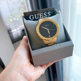 Guess Scope Quartz Black Dial Gold Steel Strap Watch for Men - GW0427G2 Authentic Buy Shop Now