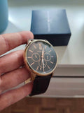 Tommy Hilfiger Multi Function Chronograph Black Dial Brown Leather Strap Watch for Men - 1791631 Authentic Buy Shop Now