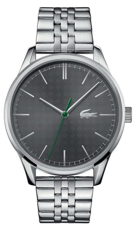Lacoste Vienna Gray Dial Gray Steel Strap Watch for Men - 2011073T Authentic Buy Shop Now