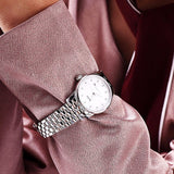 Mido Baroncelli Automatic Mother Of Pearl Dial Silver Steel Strap Watch For Women - M7600.4.69.1 Authentic Buy Shop Now