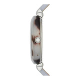Emporio Armani White Dial Light Blue Leather Strap Watch For Women - AR11002 Authentic Buy Shop Now