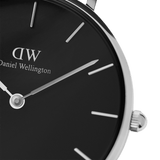 Daniel Wellington Classic Petite Bondi Black Dial White Leather Strap Watch For Women - DW00100284 Authentic Buy Shop Now