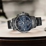 Maserati Ingegno Tachymeter Blue Dial Black Steel Strap Watch For Men - R8873619001 Authentic Buy Shop Now