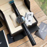 Tag Heuer Carrera Automatic Black Dial Black Leather Strap Watch for Men - WAR201A.FC6266 Authentic Buy Shop Now