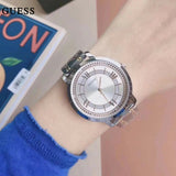 Guess Montauk Silver Dial Two Tone Steel Strap Watch for Women - W0933L5 Authentic Buy Shop Now