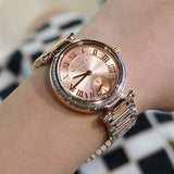 Michael Kors Skylar Quartz Rose Gold Dial Rose Gold Steel Strap Watch For Women - MK5971 Authentic Buy Shop Now